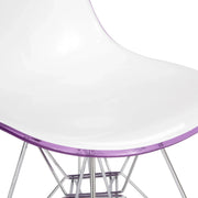 Dover and Cresco Modern Dining Chair Molded Side Chair with Base - Elax Furniture