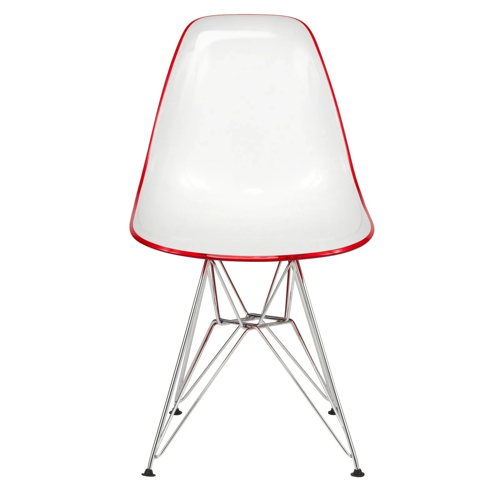 Cresco Molded Plastic Eiffel Side Chair With Chrome Legs Set of 4 - Elax Furniture