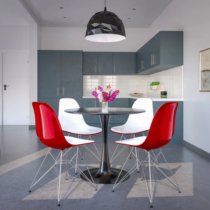 Dover and Cresco Modern Dining Chair Molded Side Chair with Base - Elax Furniture