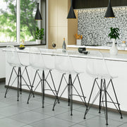 Cresco Modern Acrylic Barstool in Chrome Base for Kitchen and Dining Room - Elax Furniture