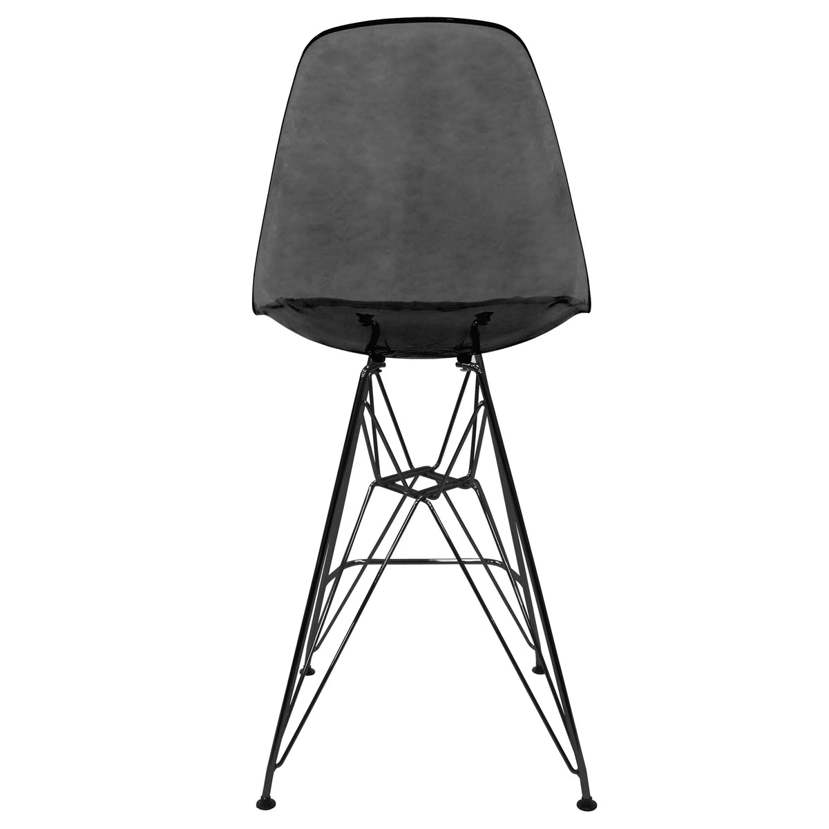 Cresco Modern Acrylic Barstool in Chrome Base for Kitchen and Dining Room - Elax Furniture