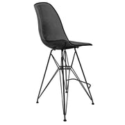 Cresco Modern Acrylic Barstool in Chrome Base for Kitchen and Dining Room - Elax Furniture