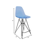 Cresco Modern Acrylic Barstool in Chrome Base for Kitchen and Dining Room - Elax Furniture