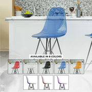 Cresco Modern Acrylic Barstool in Chrome Base for Kitchen and Dining Room - Elax Furniture