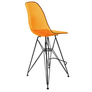 Cresco Modern Acrylic Barstool in Chrome Base for Kitchen and Dining Room - Elax Furniture