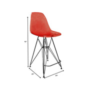 Cresco Modern Acrylic Barstool in Chrome Base for Kitchen and Dining Room - Elax Furniture