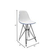 Cresco Modern Acrylic Barstool in Chrome Base for Kitchen and Dining Room - Elax Furniture