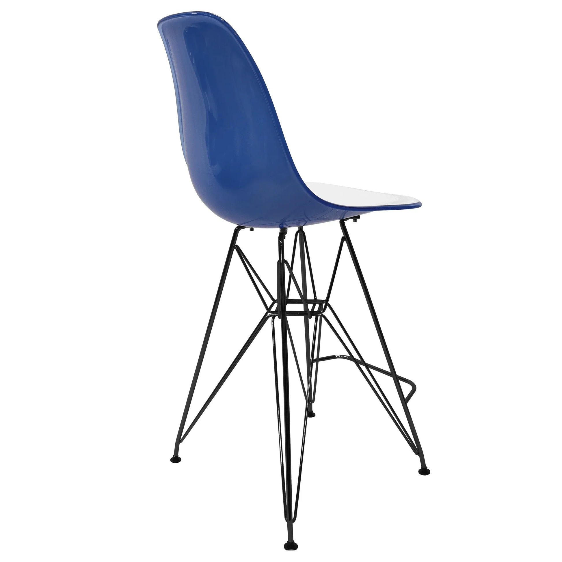 Cresco Modern Acrylic Barstool in Chrome Base for Kitchen and Dining Room - Elax Furniture