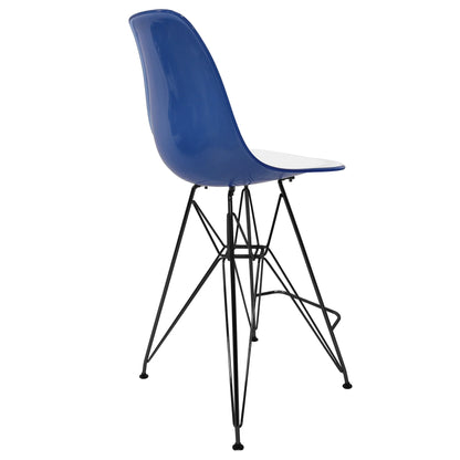 Cresco Modern Acrylic Barstool in Chrome Base for Kitchen and Dining Room - Elax Furniture