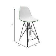 Cresco Modern Acrylic Barstool in Chrome Base for Kitchen and Dining Room - Elax Furniture