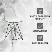 Cresco Modern Acrylic Barstool in Chrome Base for Kitchen and Dining Room - Elax Furniture