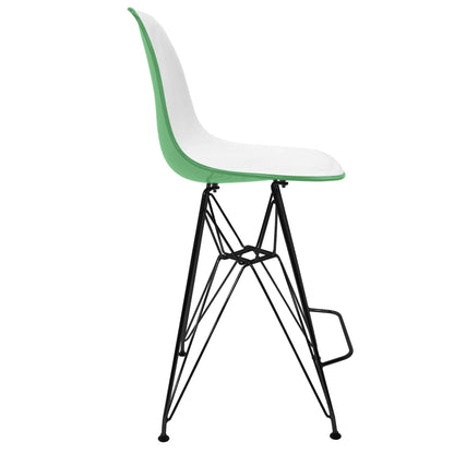 Cresco Modern Acrylic Barstool in Chrome Base for Kitchen and Dining Room - Elax Furniture