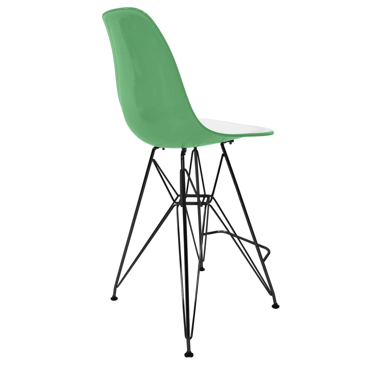 Cresco Modern Acrylic Barstool in Chrome Base for Kitchen and Dining Room - Elax Furniture
