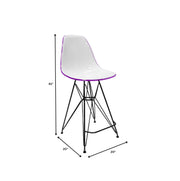 Cresco Modern Acrylic Barstool in Chrome Base for Kitchen and Dining Room - Elax Furniture