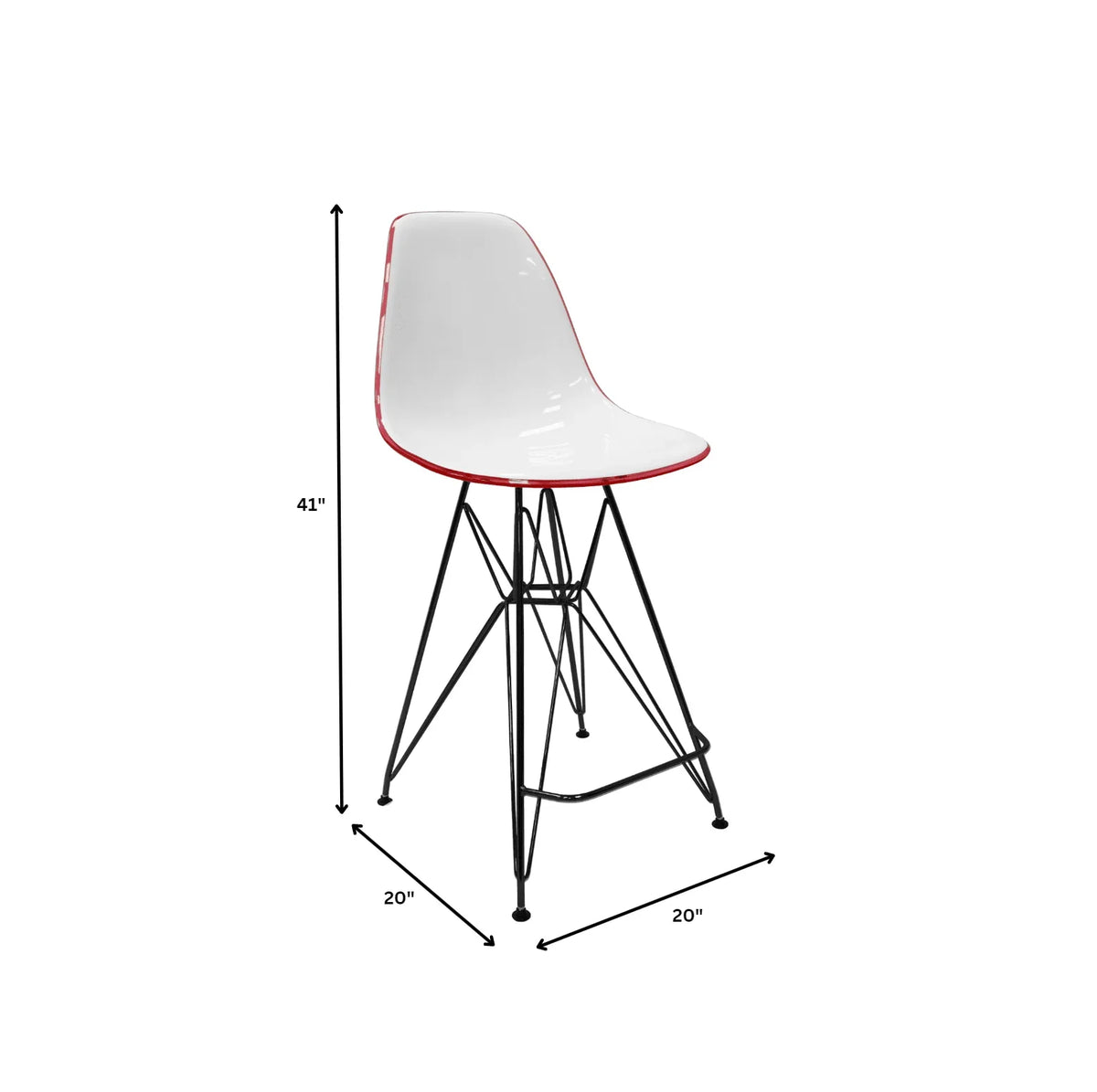 Cresco Modern Acrylic Barstool in Chrome Base for Kitchen and Dining Room - Elax Furniture