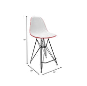 Cresco Modern Acrylic Barstool in Chrome Base for Kitchen and Dining Room - Elax Furniture