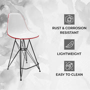 Cresco Modern Acrylic Barstool in Chrome Base for Kitchen and Dining Room - Elax Furniture