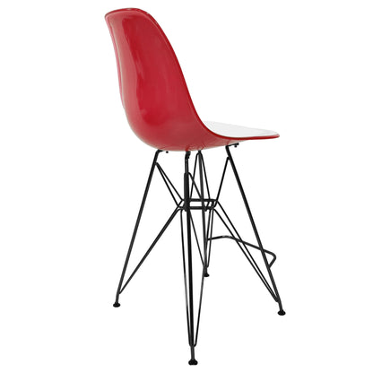 Cresco Modern Acrylic Barstool in Chrome Base for Kitchen and Dining Room - Elax Furniture
