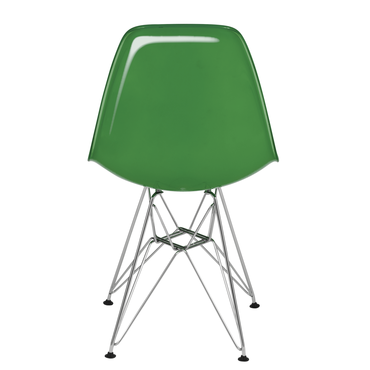Cresco Modern Dining Side Chair in Curved Back Design with Multiple Base Options: Wood, Acrylic, Chrome & Gold Eiffel Design Stainless Steel Silver White Green Dining Chair Leisuremod