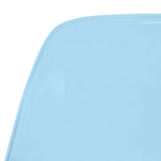 Cresco Modern Dining Side Chair in Curved Back Design with Multiple Base Options: Wood, Acrylic, Chrome & Gold Eiffel Design Acrylic Transparent Transparent Blue Dining Chair Leisuremod