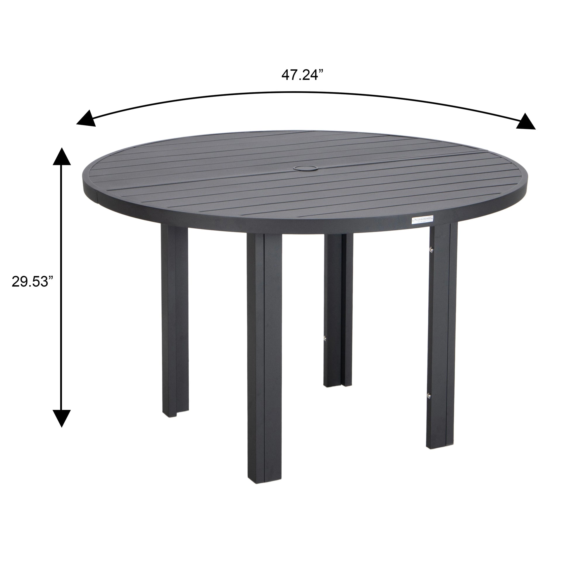 Chelsea 48" Round Outdoor Aluminum Dining Table for Patio - Elax Furniture