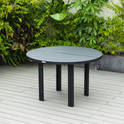 Chelsea 48" Round Outdoor Aluminum Dining Table for Patio - Elax Furniture