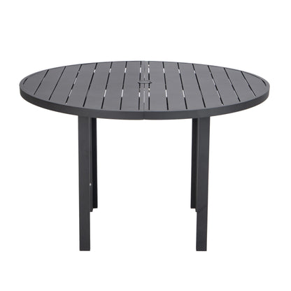 Chelsea 48" Round Outdoor Aluminum Dining Table for Patio - Elax Furniture