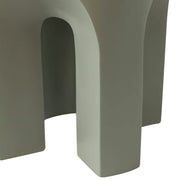 Crus Fiberstone Outdoor Side Table With Arched Base Design Gray Side Table Leisuremod