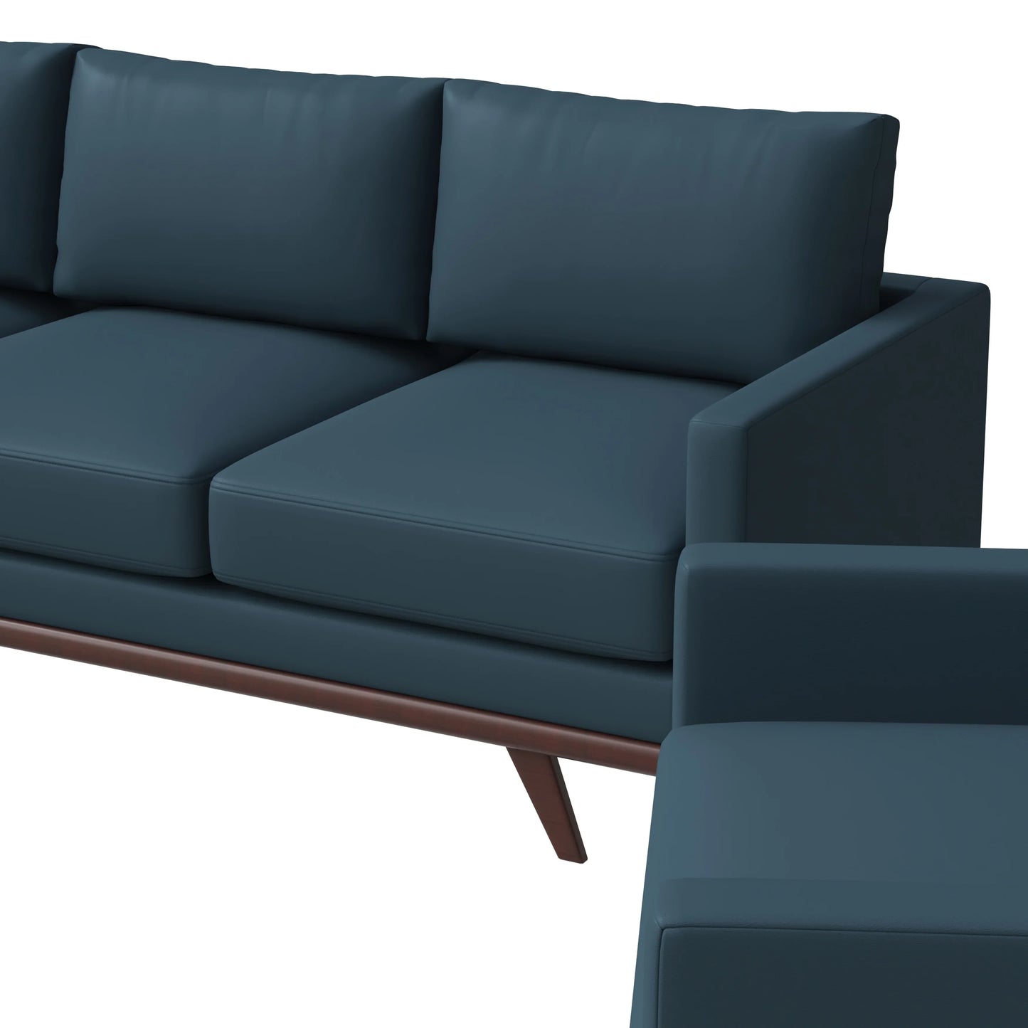 Chester 3-Piece Leather Living Room Sofa Set with Birch Wood Base - Elax Furniture