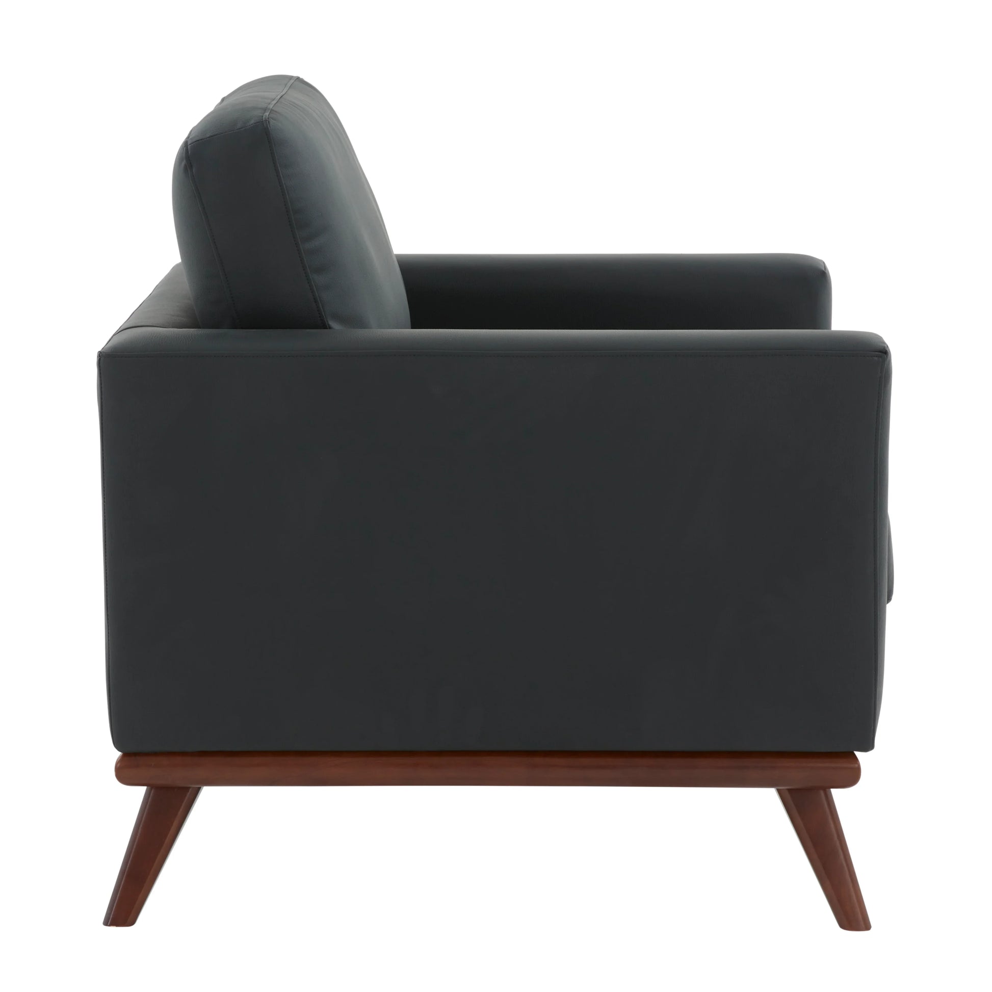 Chester Modern Leather Accent Arm Chair With Birch Wood Base - Elax Furniture