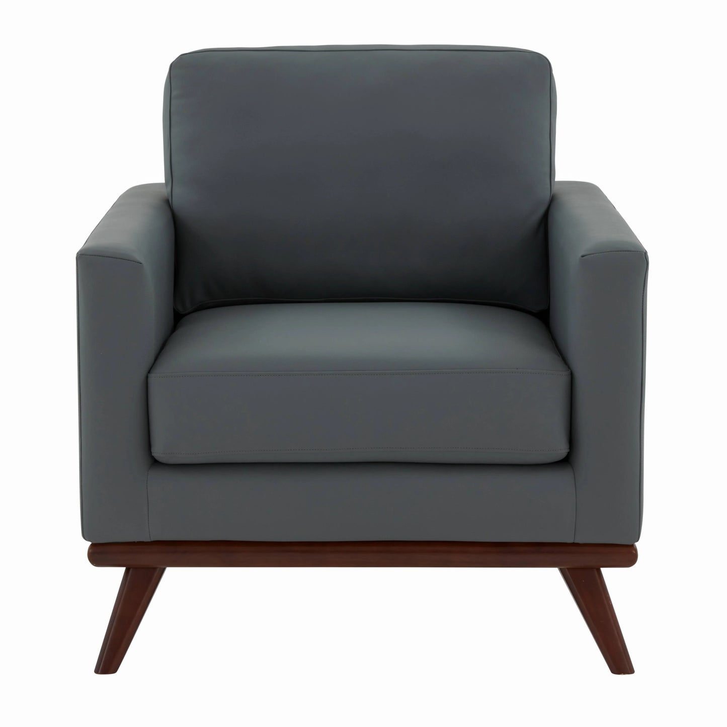 Chester Modern Leather Accent Arm Chair With Birch Wood Base - Elax Furniture