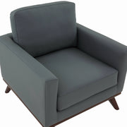 Chester Modern Leather Accent Arm Chair With Birch Wood Base - Elax Furniture