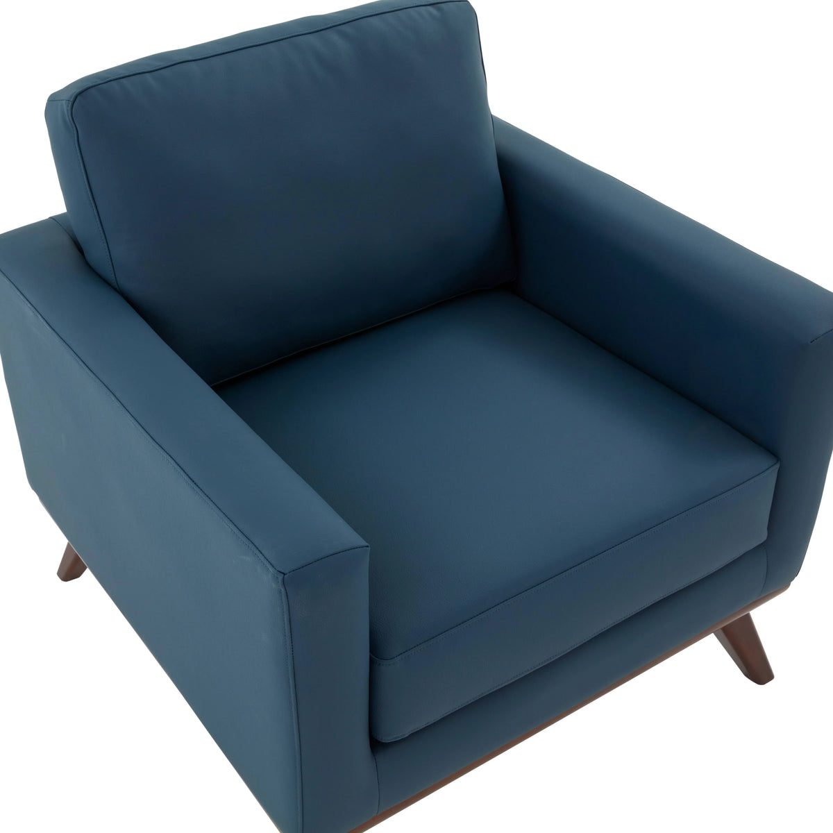 Chester Modern Leather Accent Arm Chair With Birch Wood Base - Elax Furniture