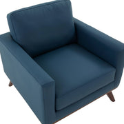 Chester Modern Leather Accent Arm Chair With Birch Wood Base - Elax Furniture