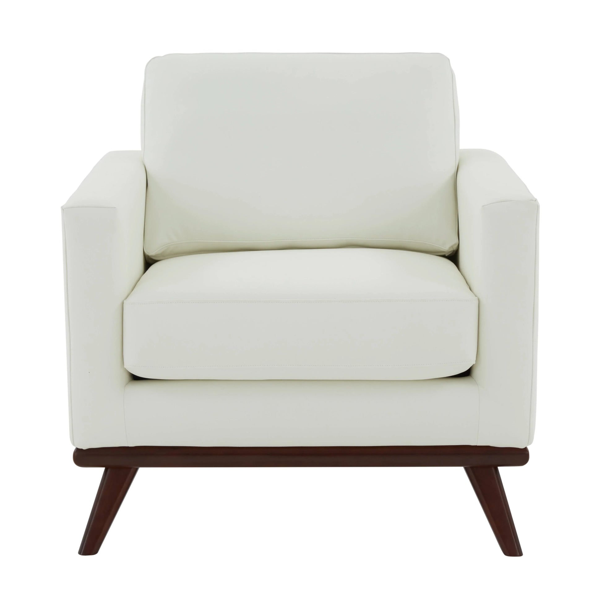 Chester Modern Leather Accent Arm Chair With Birch Wood Base - Elax Furniture