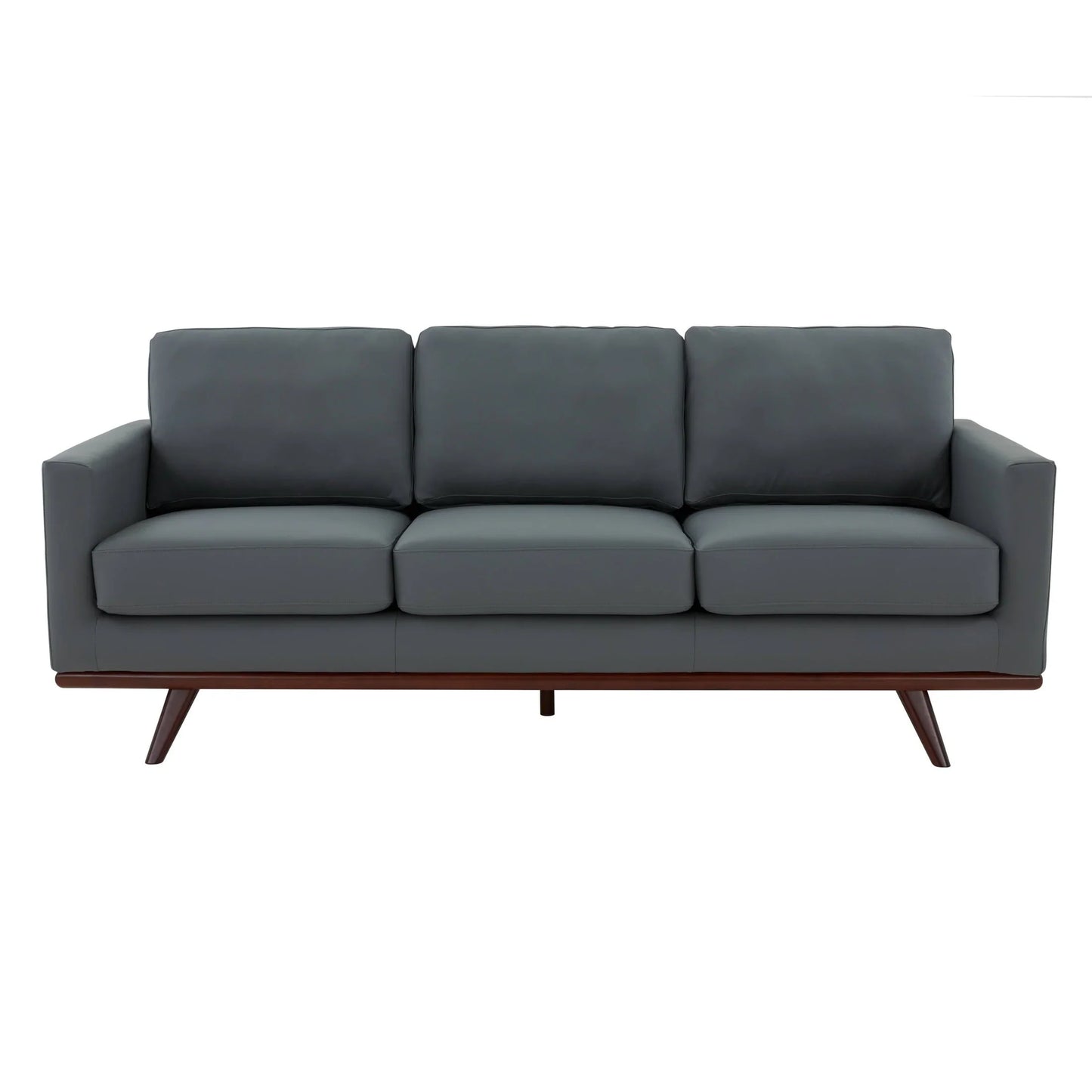 Chester 3-Seater Leather Full Size Sofa in Birch Wood Base - Elax Furniture