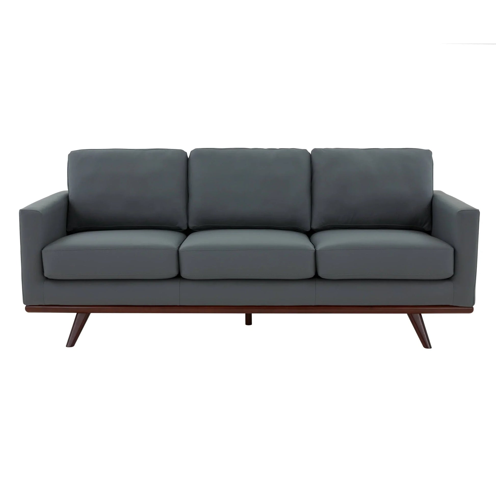 Chester 3-Seater Leather Full Size Sofa in Birch Wood Base - Elax Furniture