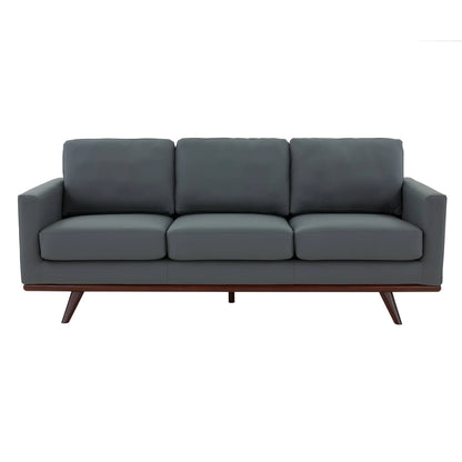 Chester 3-Seater Leather Full Size Sofa in Birch Wood Base - Elax Furniture