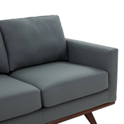 Chester 3-Seater Leather Full Size Sofa in Birch Wood Base - Elax Furniture
