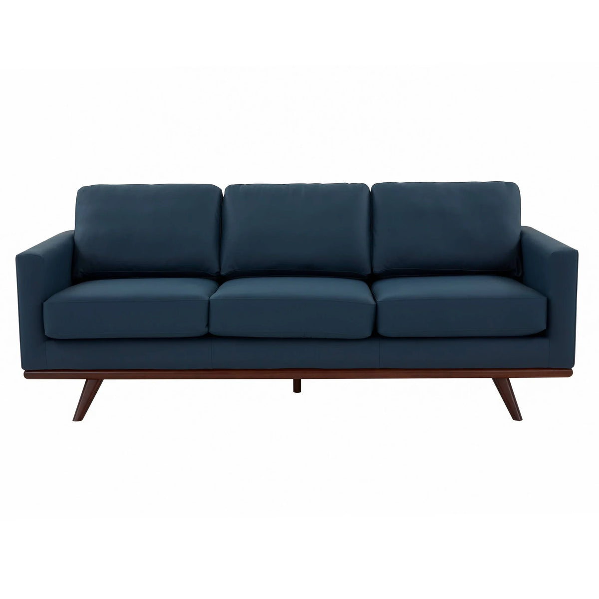 Chester 3-Seater Leather Full Size Sofa in Birch Wood Base - Elax Furniture