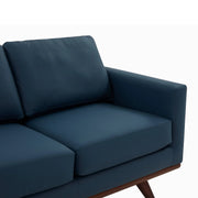 Chester 3-Seater Leather Full Size Sofa in Birch Wood Base - Elax Furniture