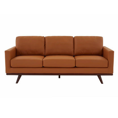 Chester 3-Seater Leather Full Size Sofa in Birch Wood Base - Elax Furniture
