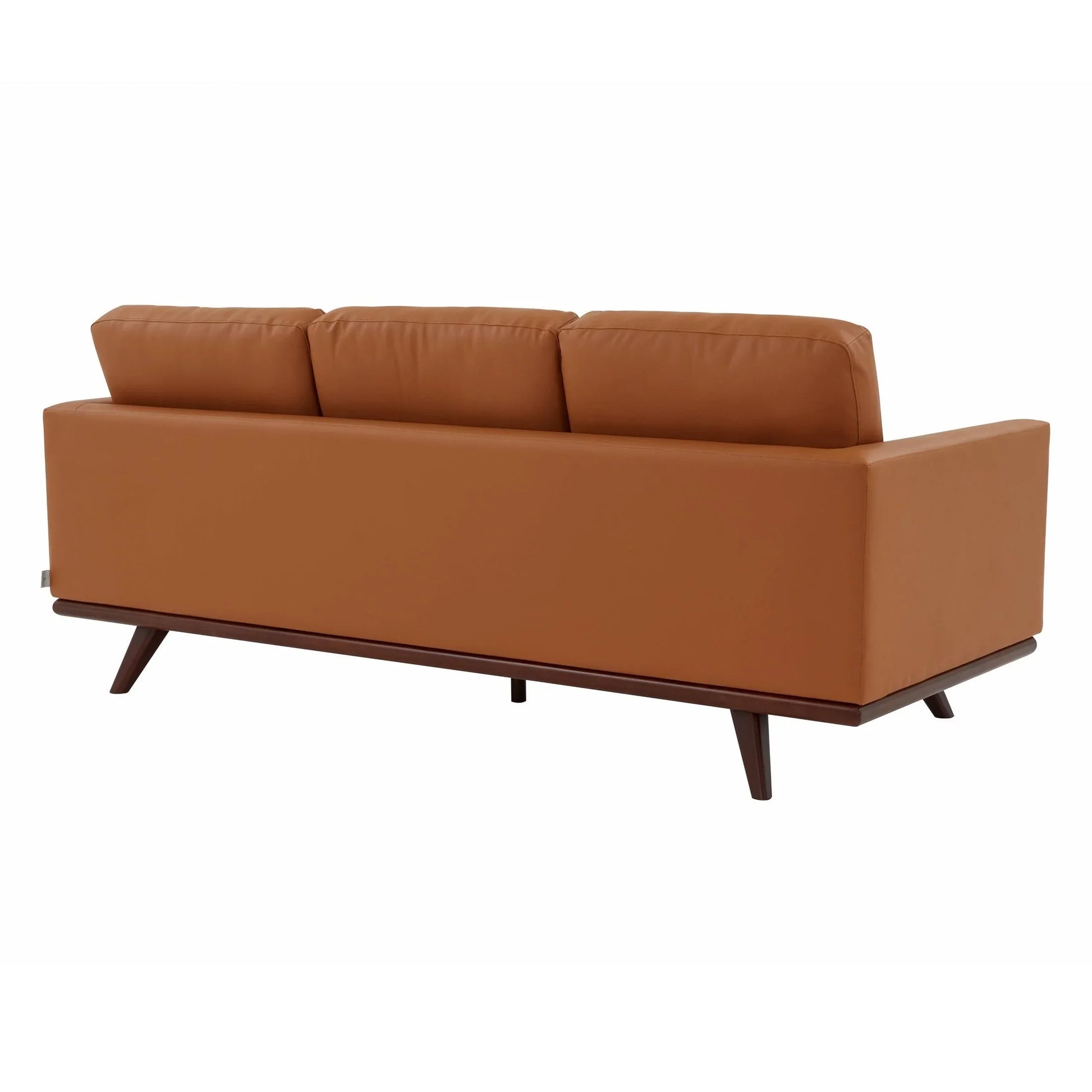 Chester 3-Seater Leather Full Size Sofa in Birch Wood Base - Elax Furniture