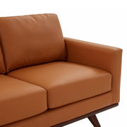 Chester 3-Seater Leather Full Size Sofa in Birch Wood Base - Elax Furniture
