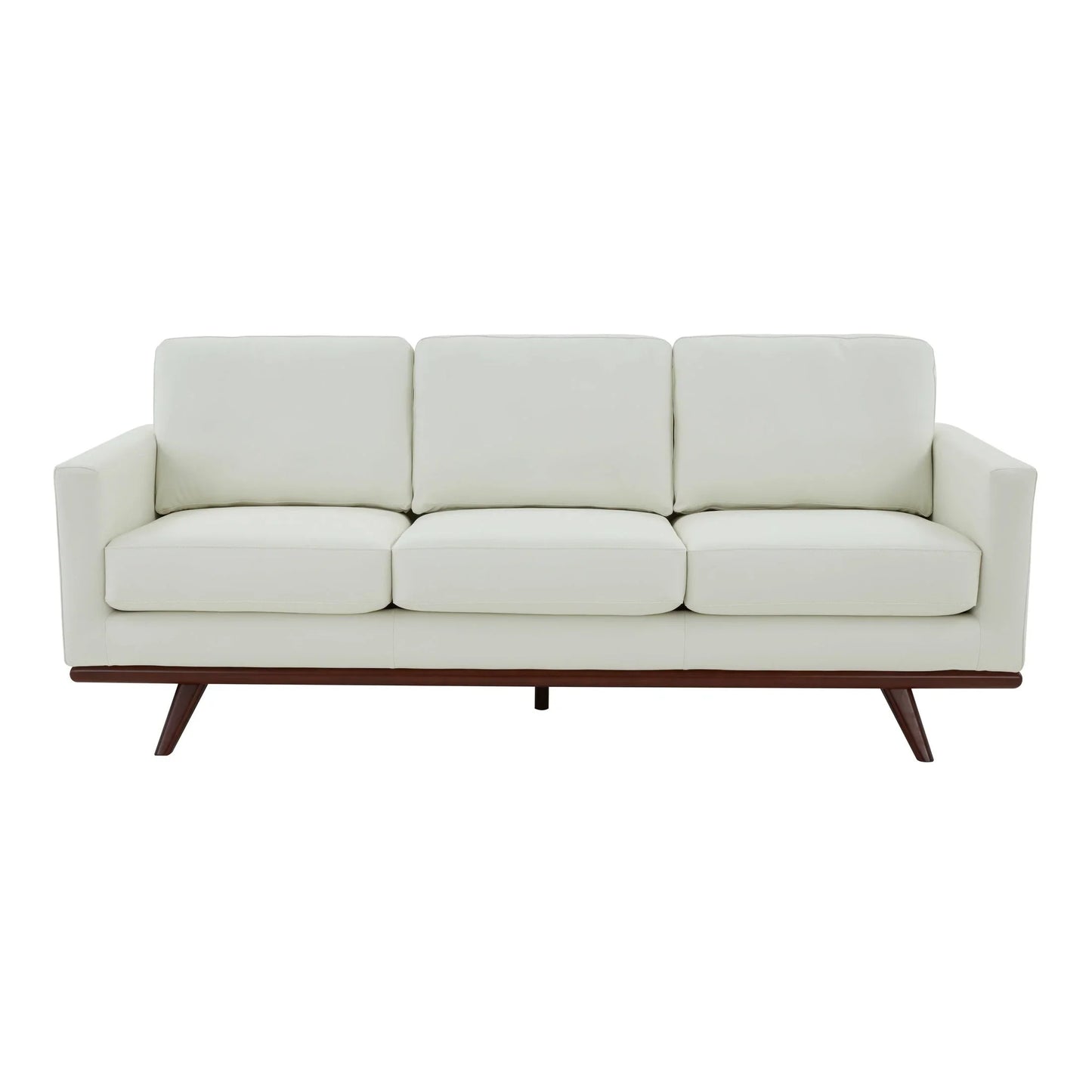 Chester 3-Seater Leather Full Size Sofa in Birch Wood Base - Elax Furniture