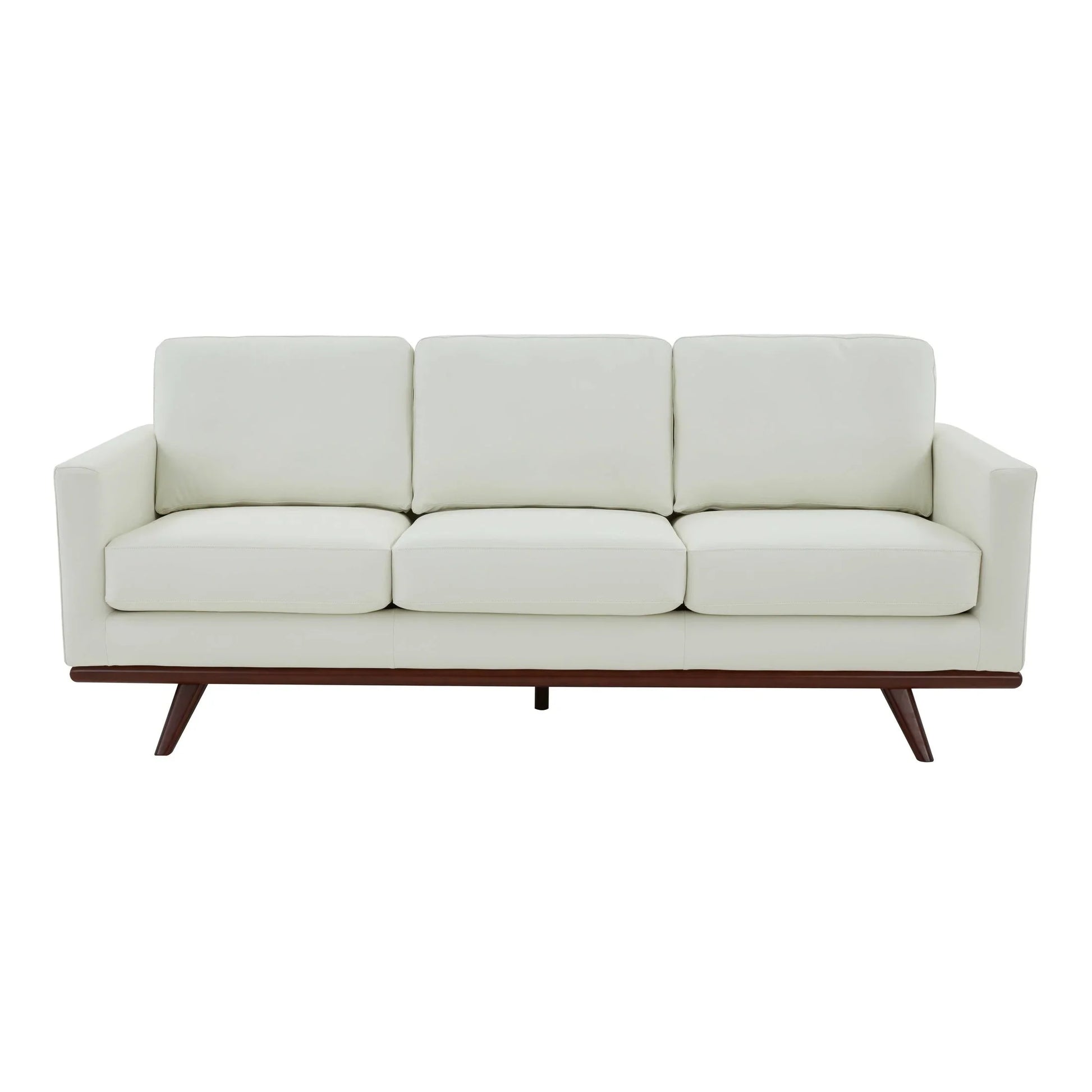 Chester 3-Seater Leather Full Size Sofa in Birch Wood Base - Elax Furniture