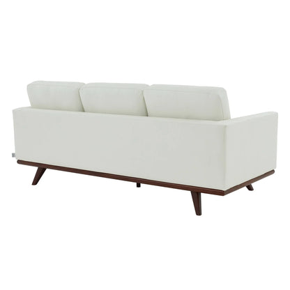 Chester 3-Seater Leather Full Size Sofa in Birch Wood Base - Elax Furniture