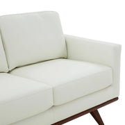 Chester 3-Seater Leather Full Size Sofa in Birch Wood Base - Elax Furniture