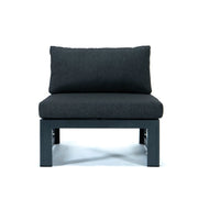 Chelsea 4-Piece Middle Patio Chairs Black Aluminum With Cushions - Elax Furniture