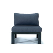 Chelsea 4-Piece Middle Patio Chairs Black Aluminum With Cushions - Elax Furniture